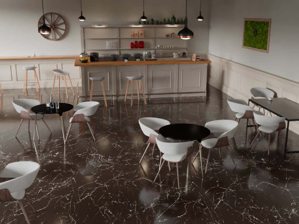 epoxy flooring terrabraun weiss marble