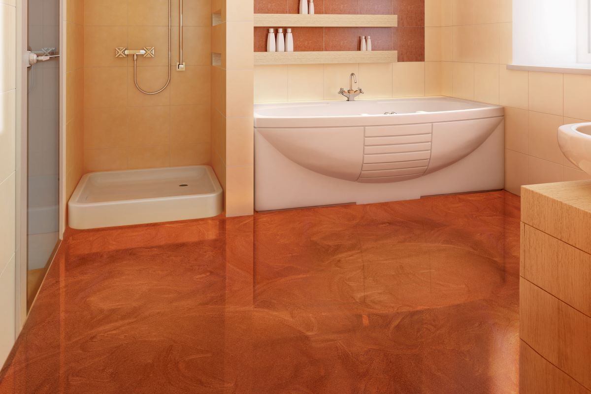 Metallic Epoxy Flooring Kit - FLAME COPPER & DARK BROWN