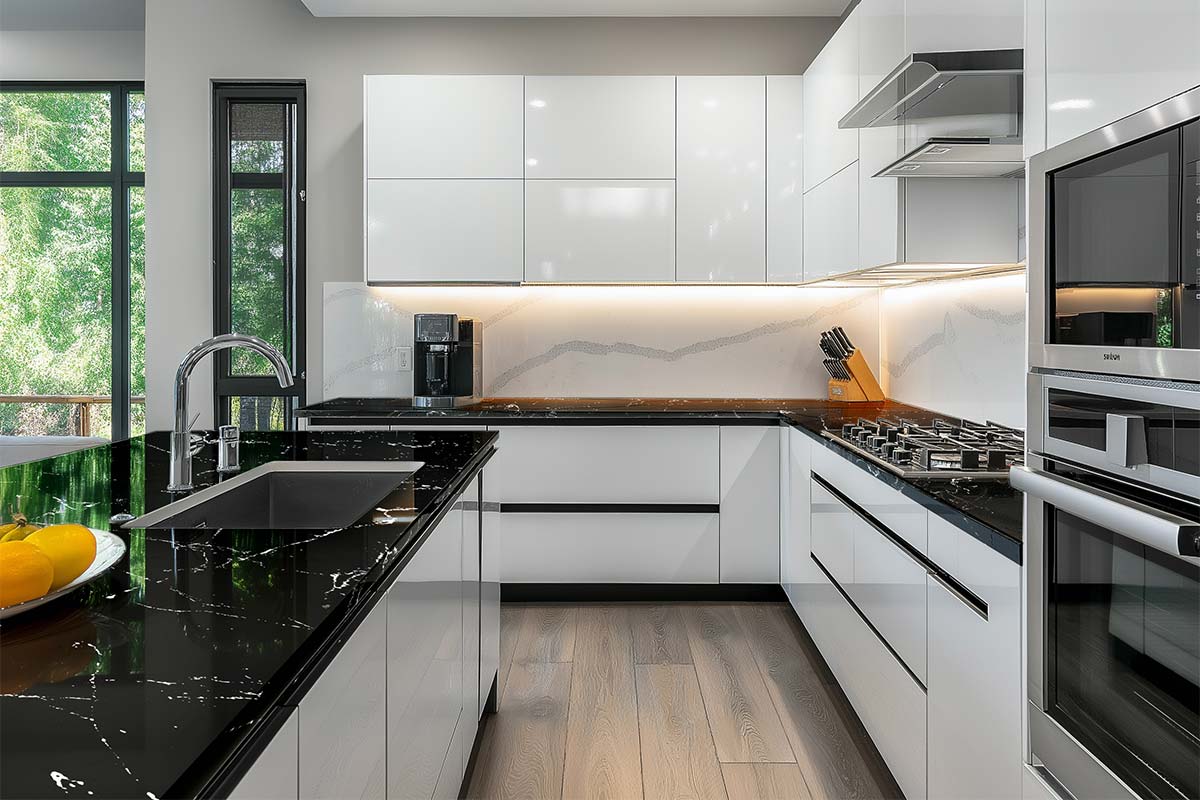 Marble Epoxy Countertop Kit JET BLACK WHITE EPODEX USA