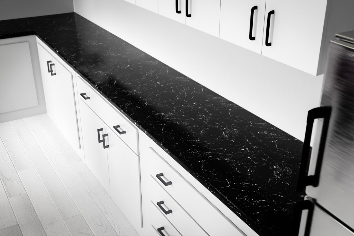 epoxy countertop schwarz weiss marble
