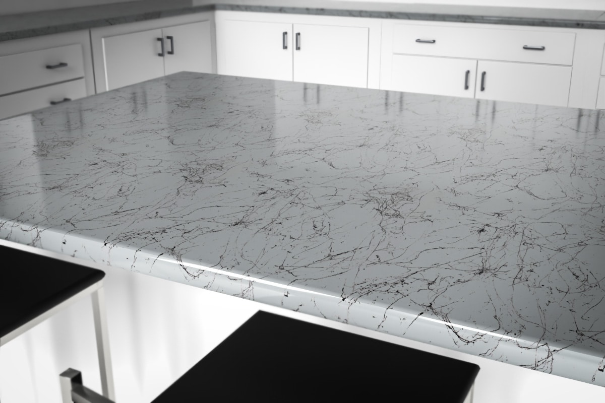 epoxy countertop silbergrau schwarz marble