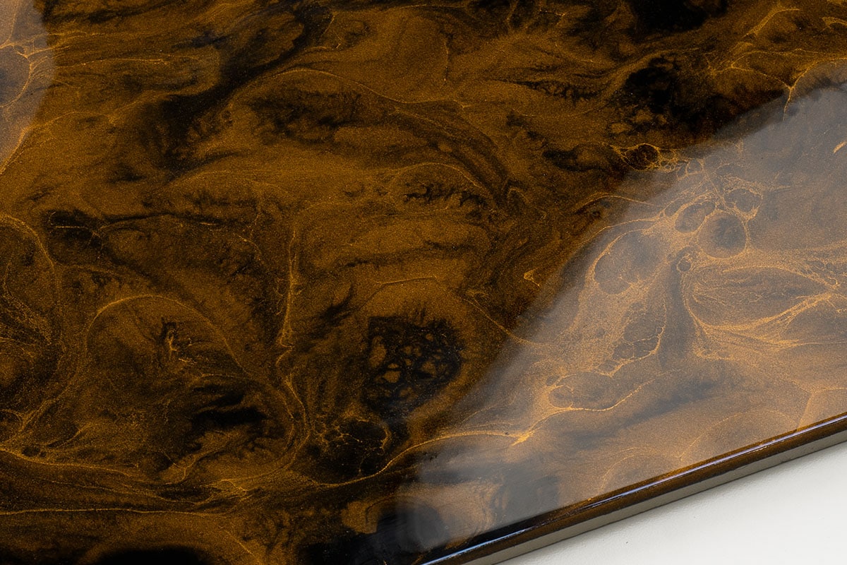 Metallic Solid Epoxy Countertop Kit – FLAME COPPER & JET BLACK