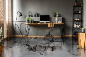 epoxy flooring epoxy floor platinum silver deep black