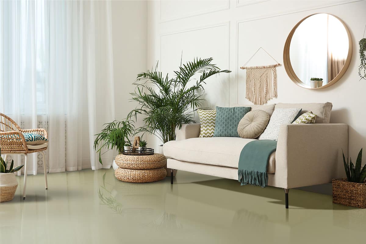 epoxy flooring resin flooring olive grey