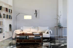 epoxy flooring resina per pavimenti deep black pearl white