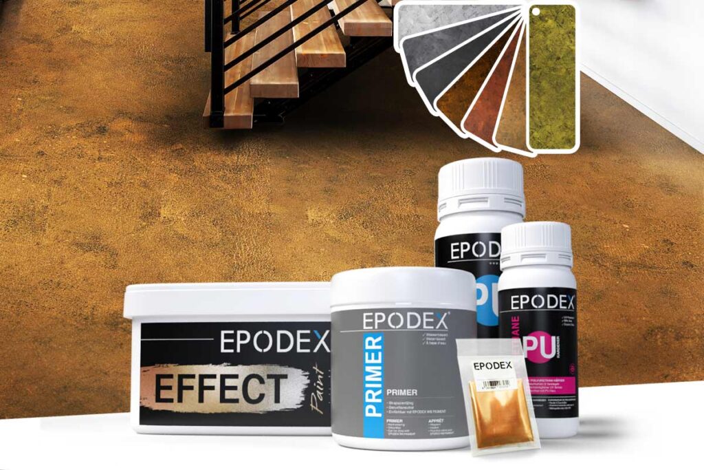 floor paint metallic brush effect floor