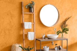 concrete like finish concrete effect bath pastel orange epodex